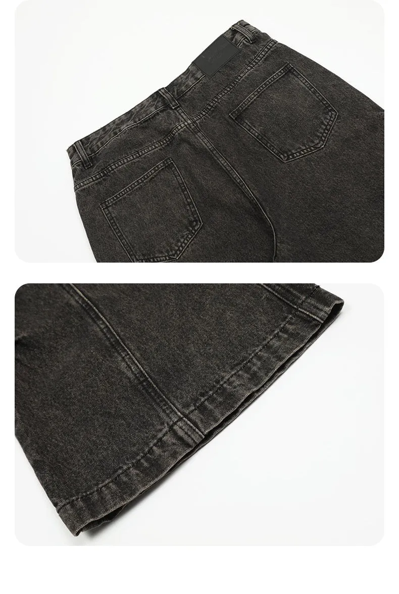 stylish black denim unique texture