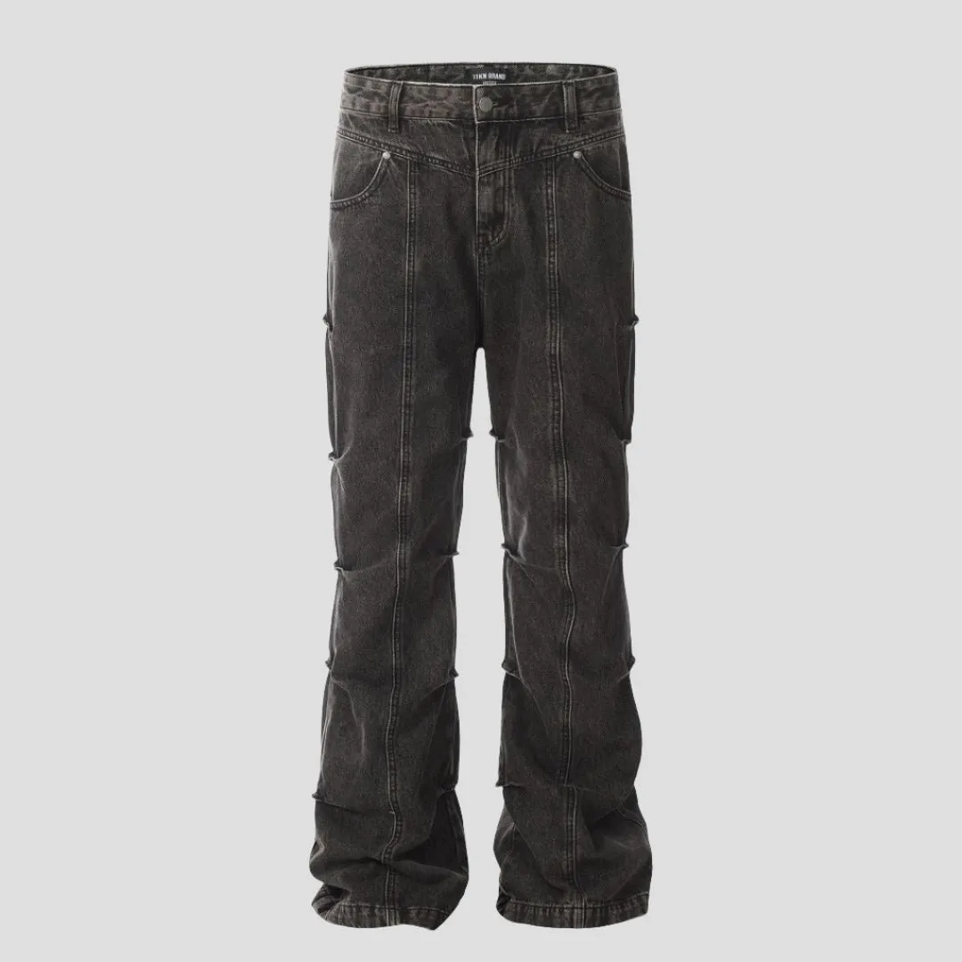 stylish black denim unique texture