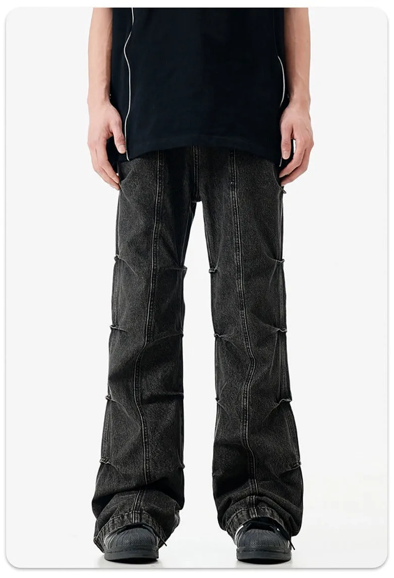 stylish black denim unique texture