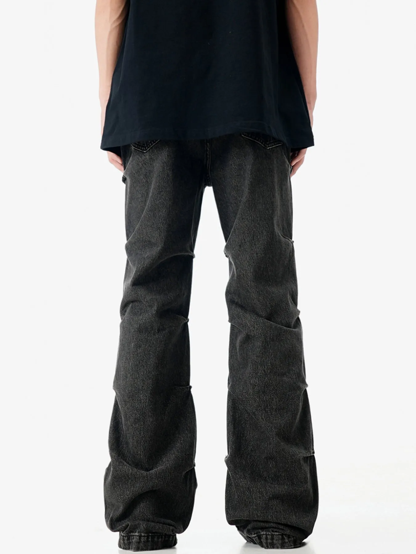 stylish black denim unique texture