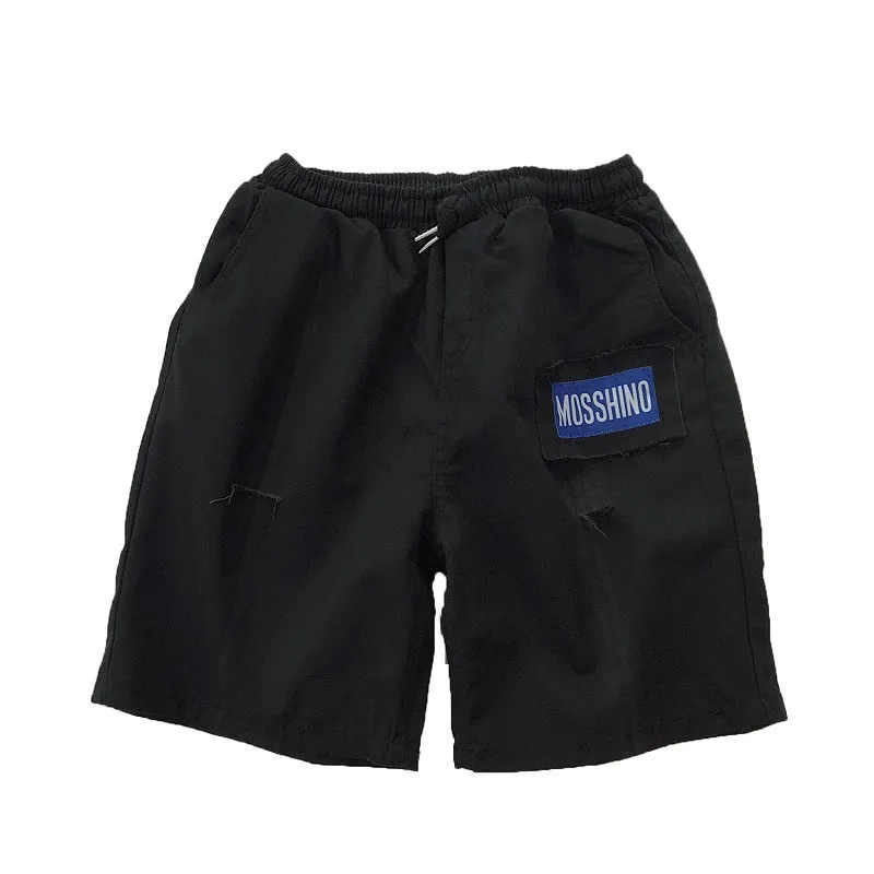 Summer Hong Kong INS Mid-Length Cargo Shorts Men Trendy Korean Loose BF Trendy Straight Casual Pants Shorts