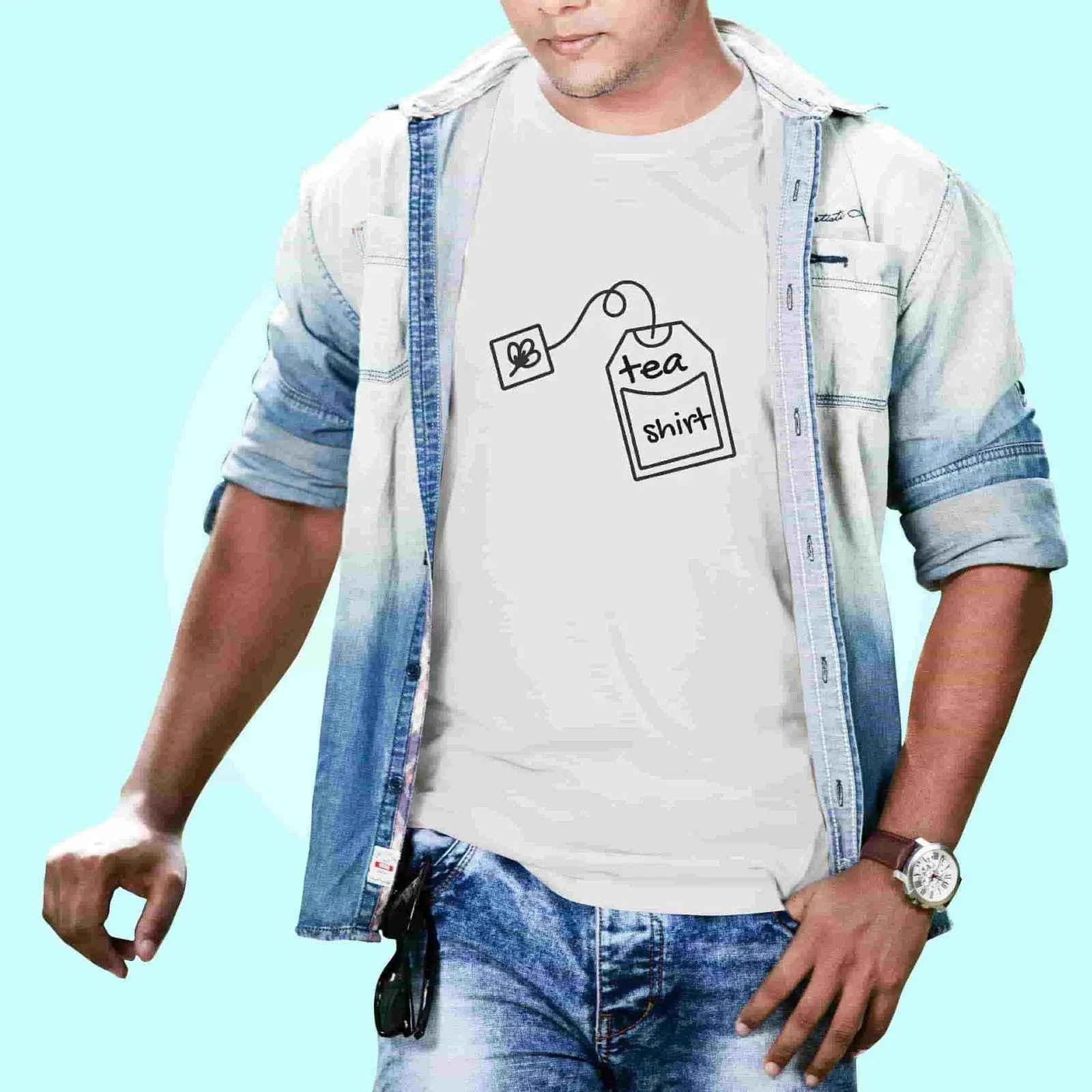Tea shirt trendy cotton printed T-shirt