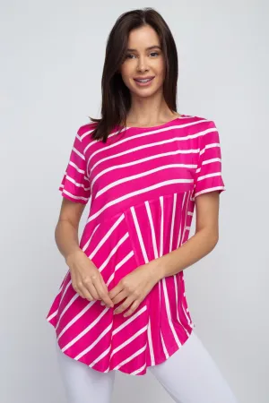 Tops, All Around Stripes Short Sleeve
