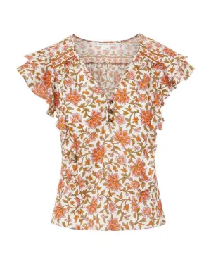 Veronica Beard Joi Floral Top