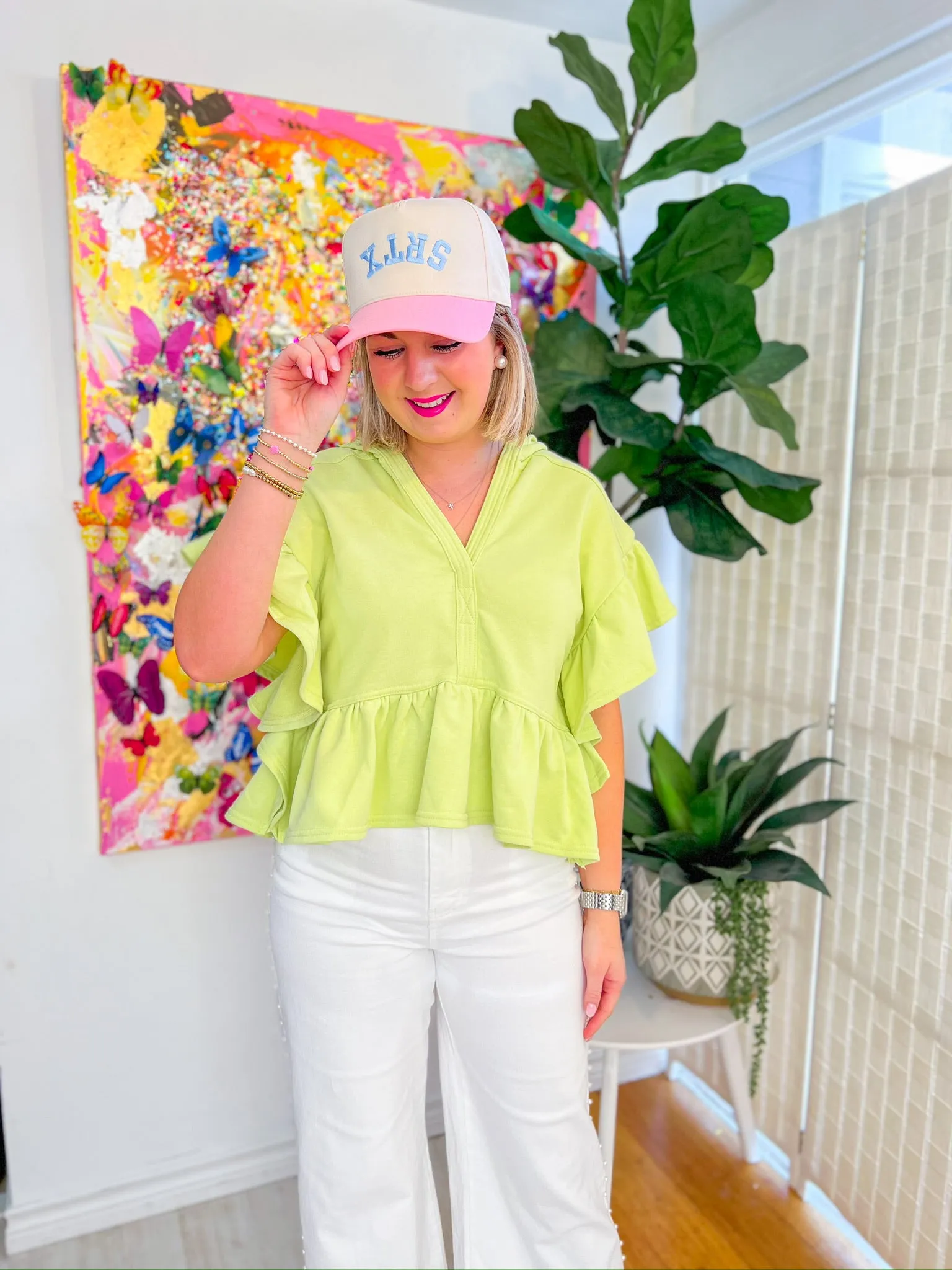 Very Vibrant Top - Apple Green
