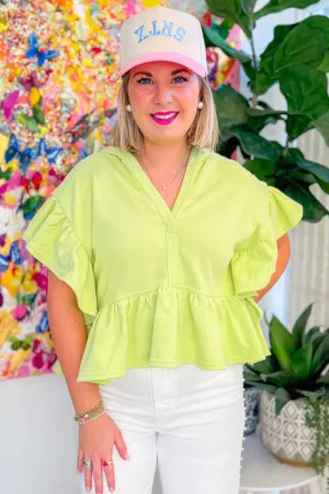 Very Vibrant Top - Apple Green
