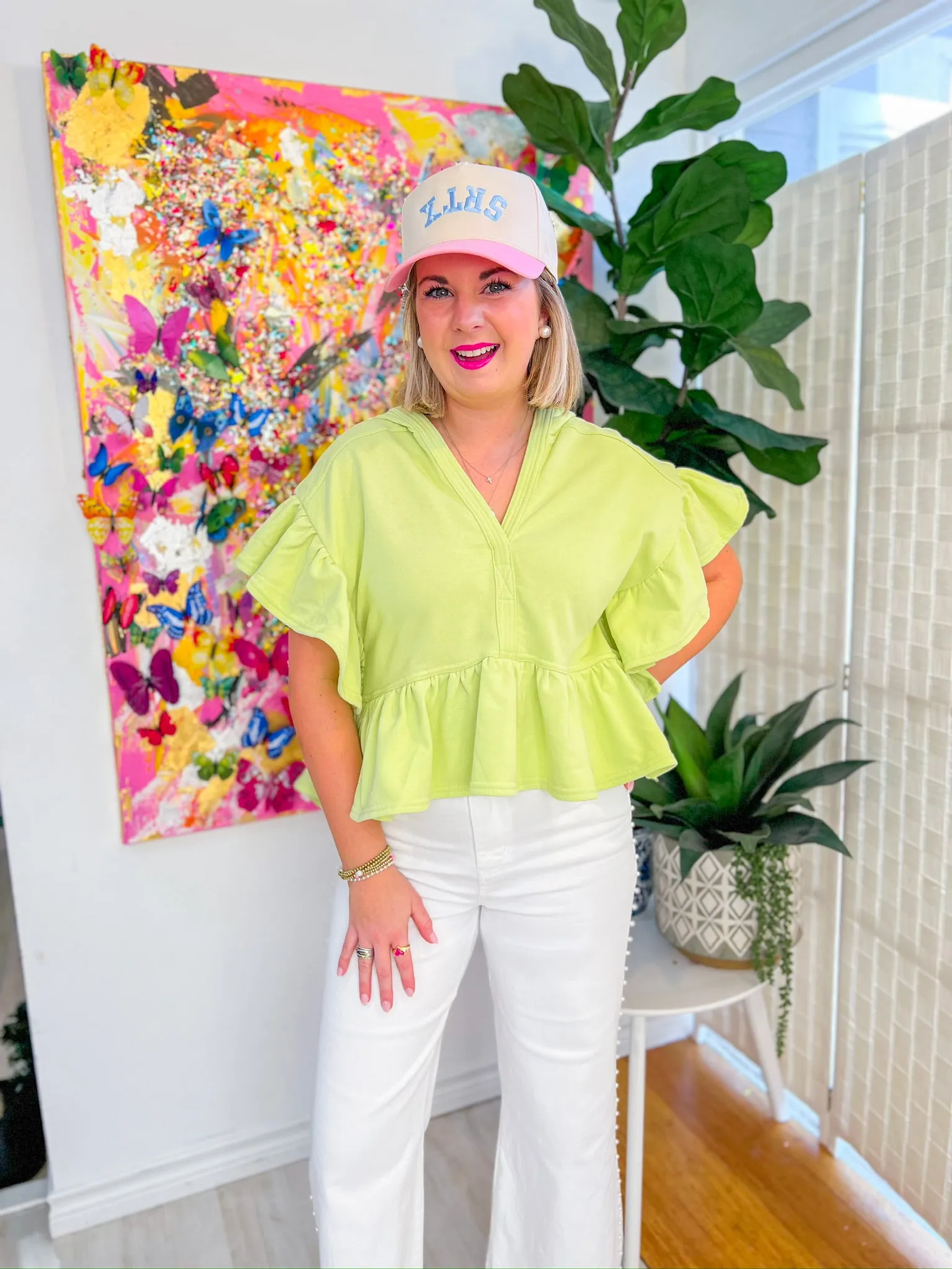 Very Vibrant Top - Apple Green