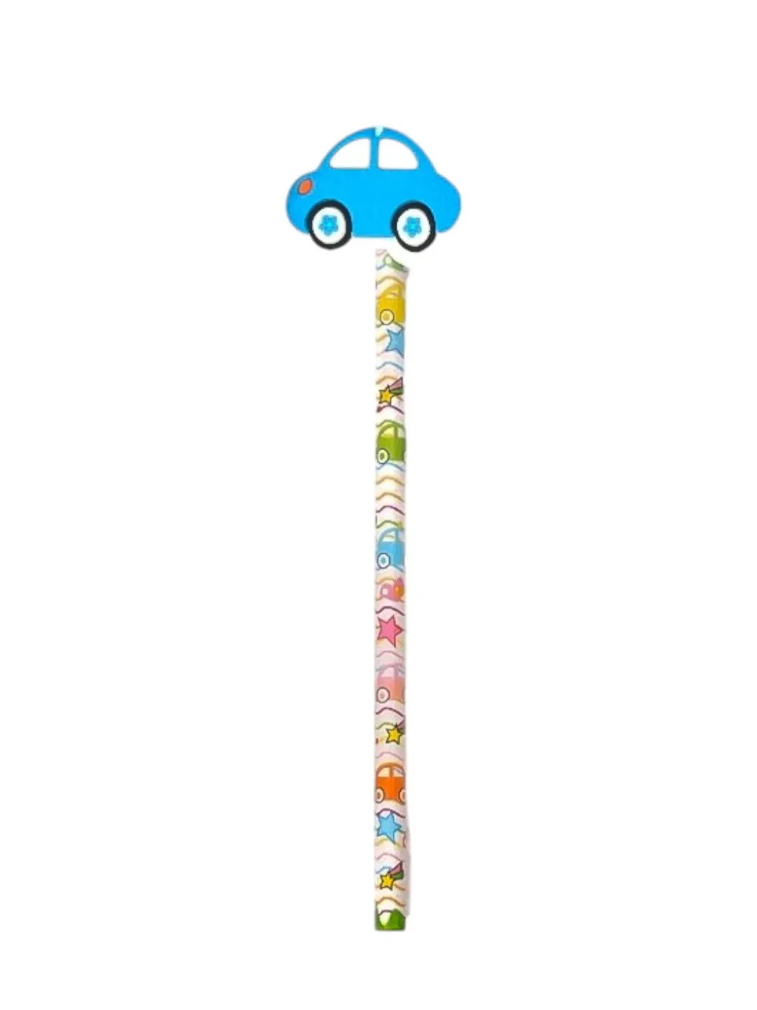 Vibrant Boys' Pencils with Fun Motifs - Multicolor Pack of 6