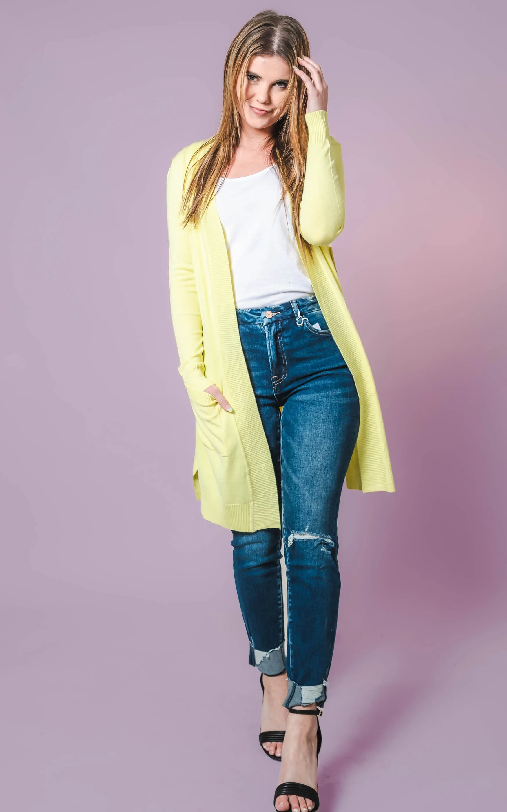 Vibrant Long Boyfriend Cardigan - Final Sale*
