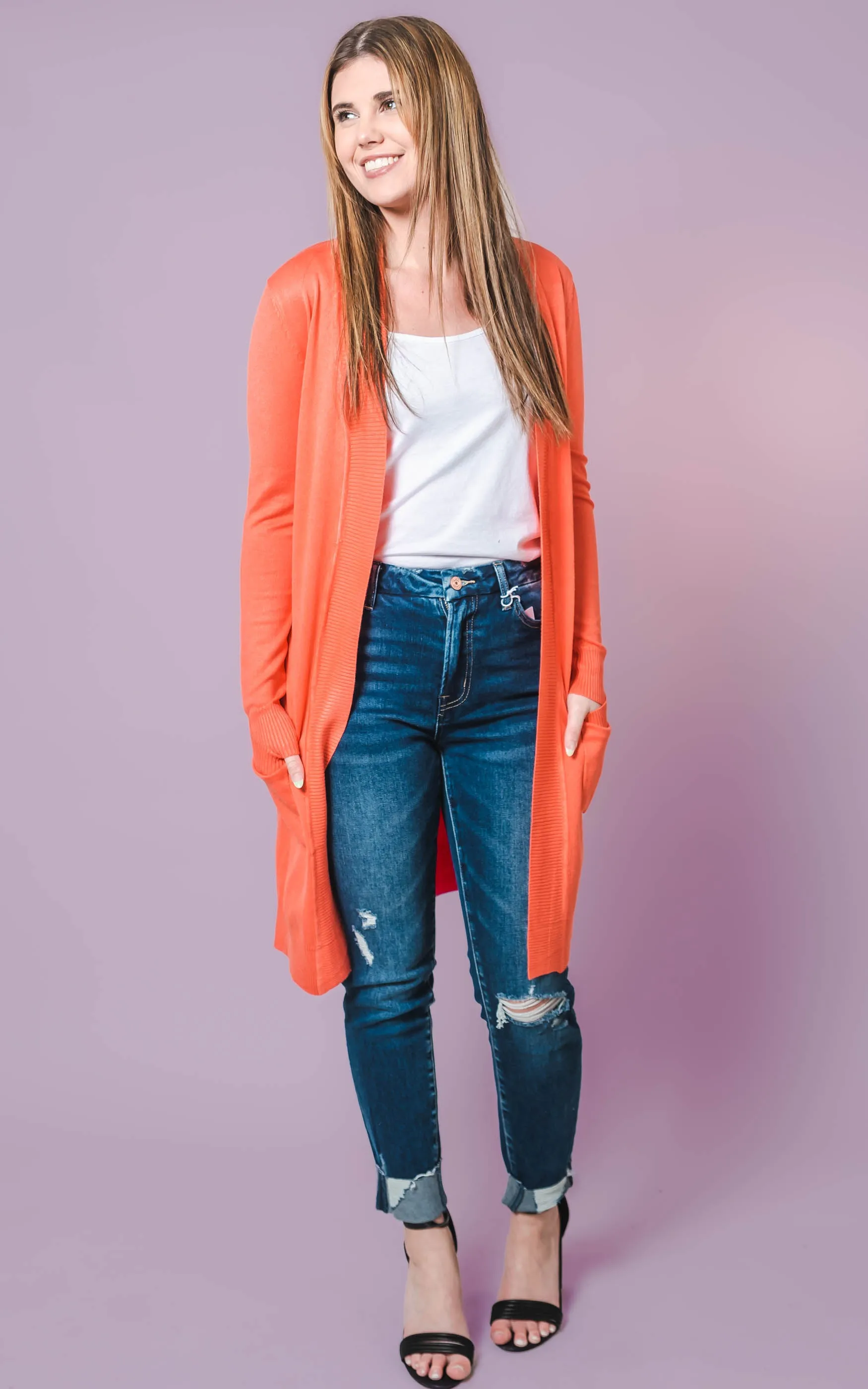 Vibrant Long Boyfriend Cardigan - Final Sale*