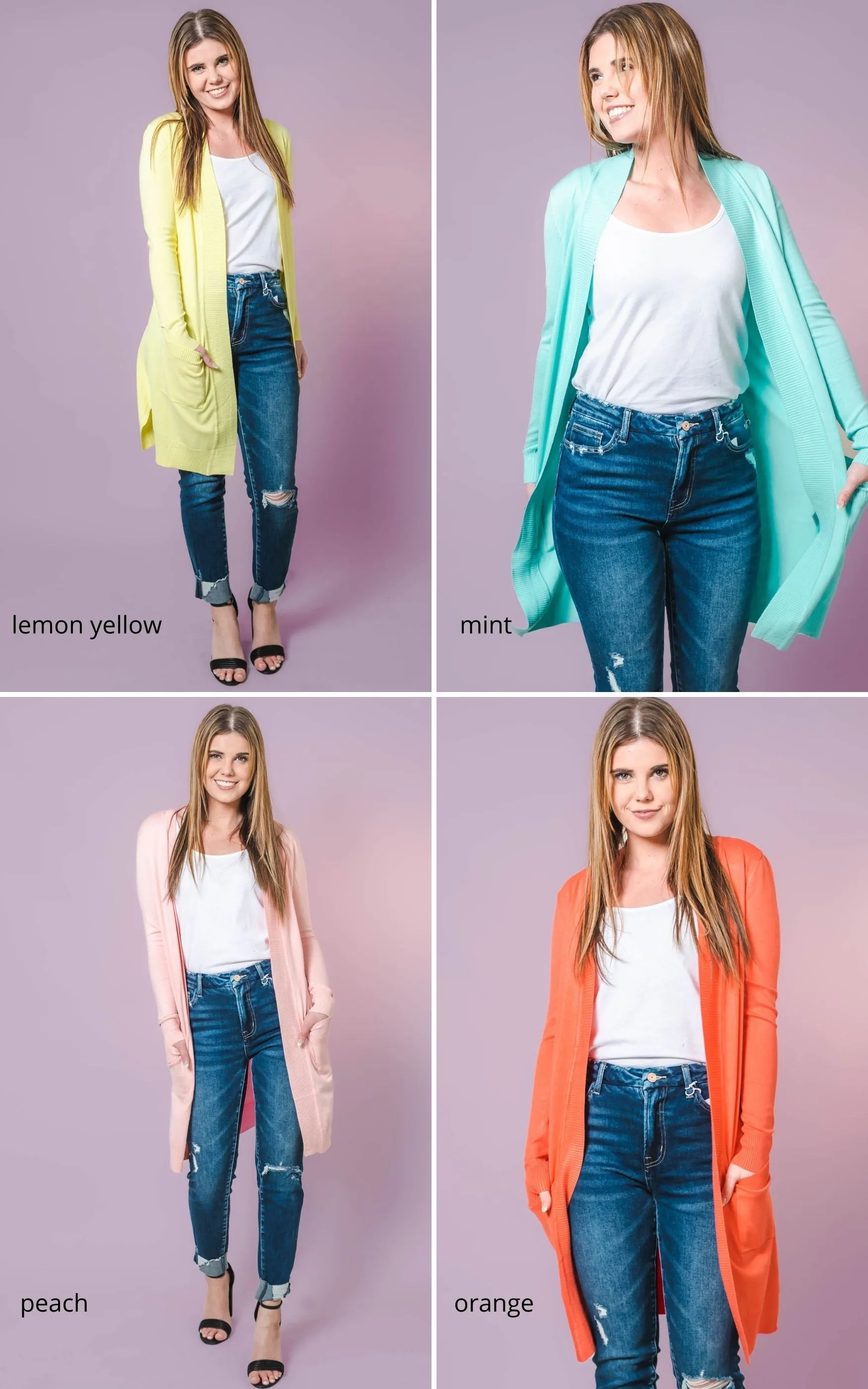 Vibrant Long Boyfriend Cardigan - Final Sale*