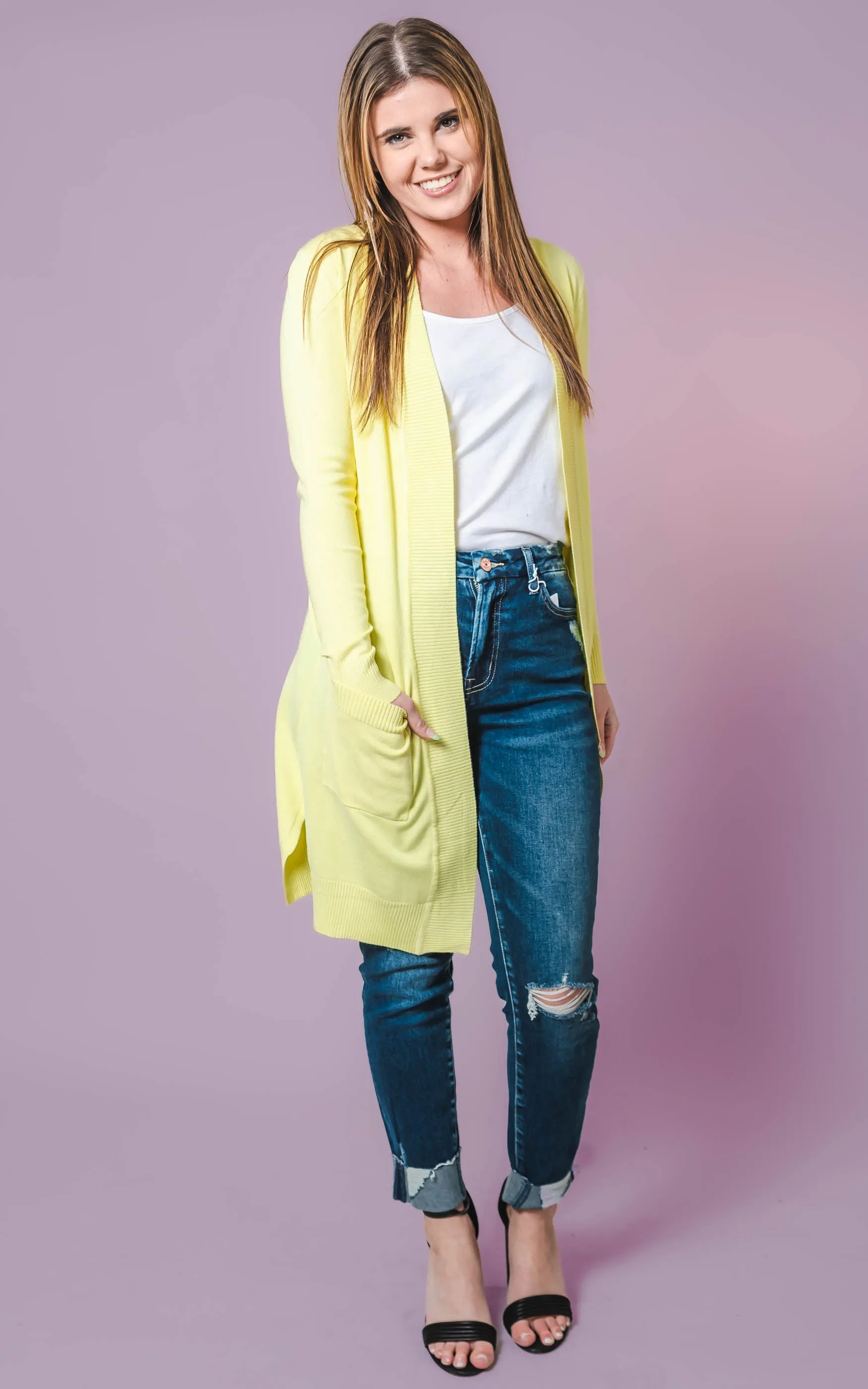 Vibrant Long Boyfriend Cardigan - Final Sale*