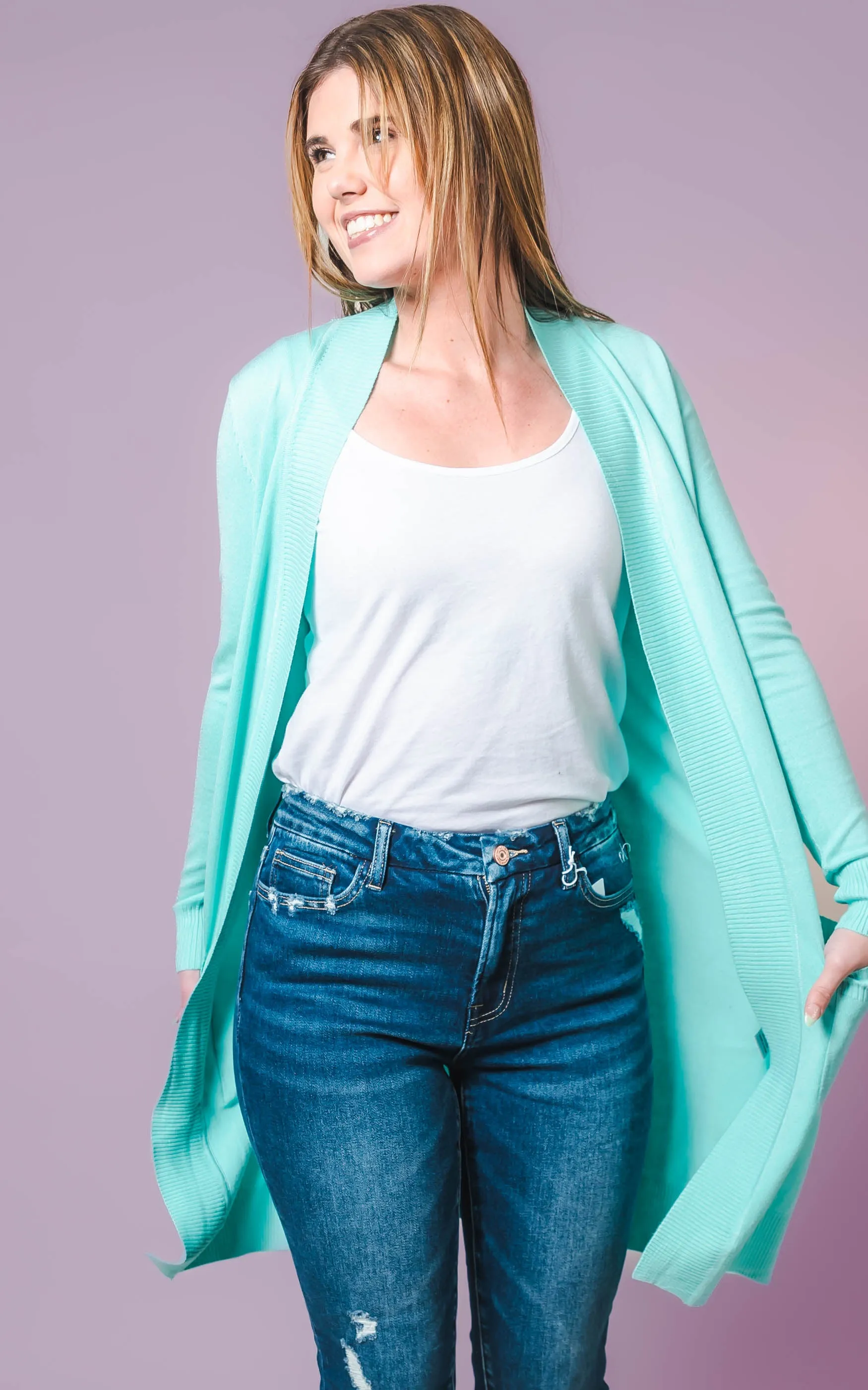 Vibrant Long Boyfriend Cardigan - Final Sale*
