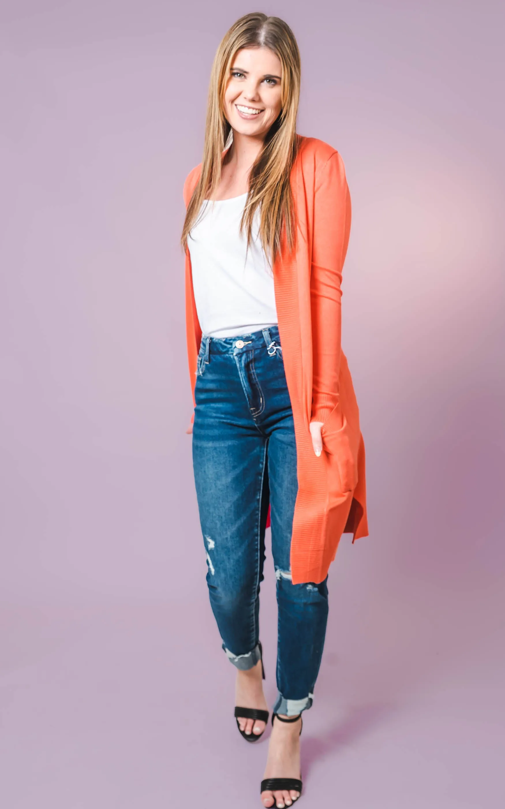 Vibrant Long Boyfriend Cardigan - Final Sale*
