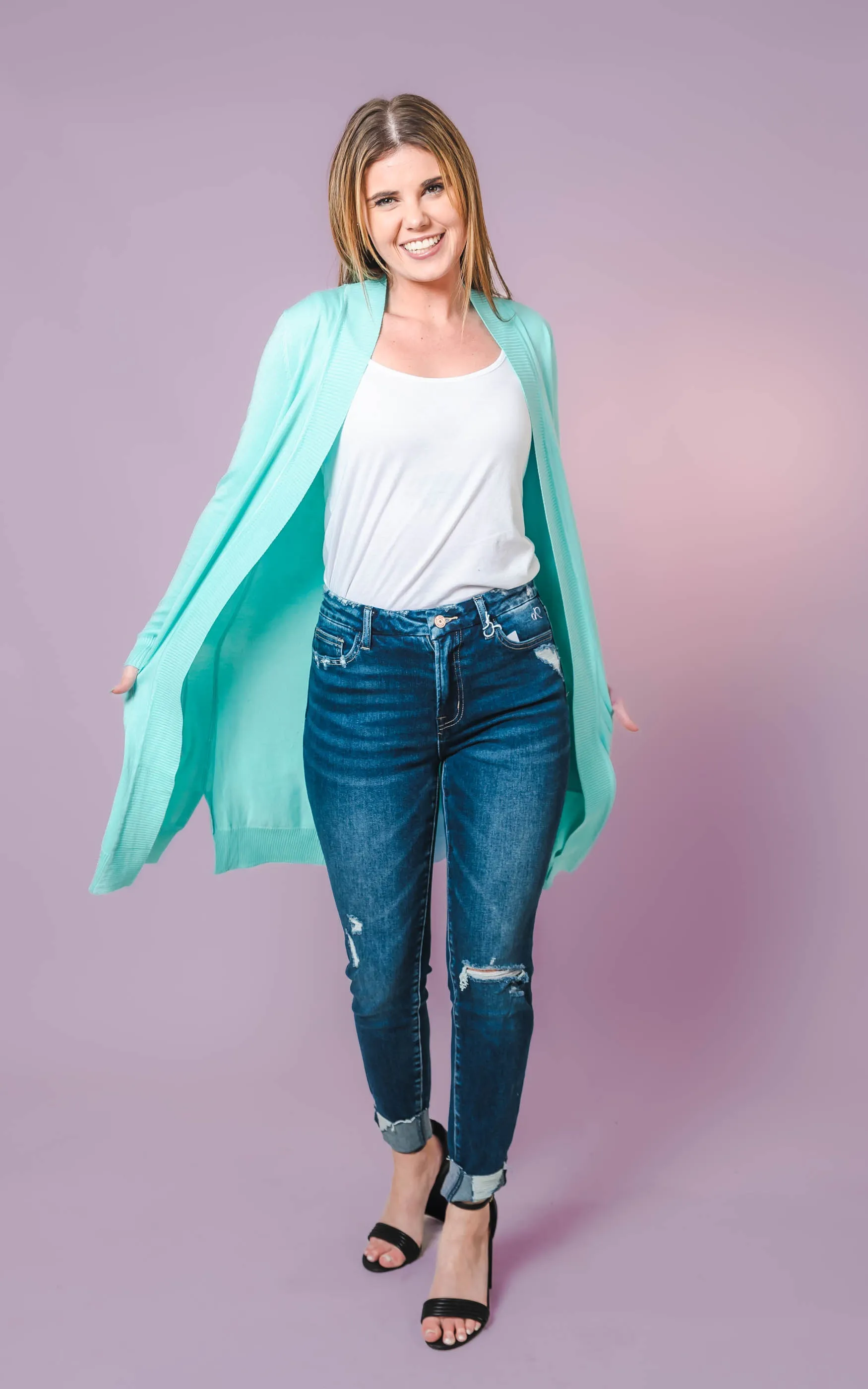 Vibrant Long Boyfriend Cardigan - Final Sale*