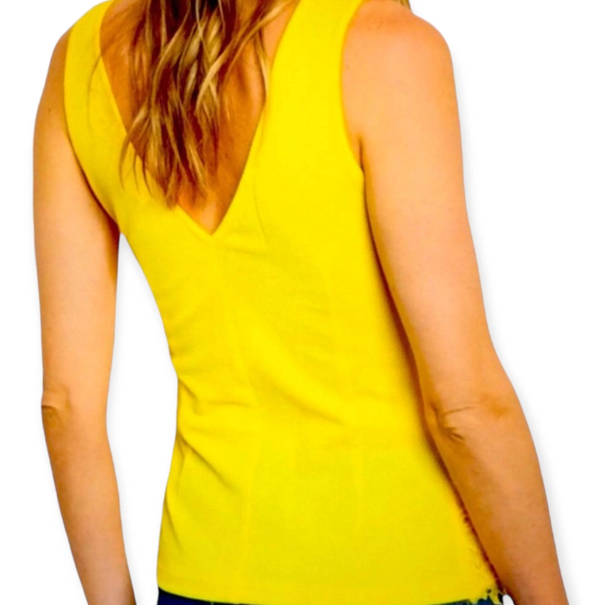 Vibrant Yellow Floral Tank Top