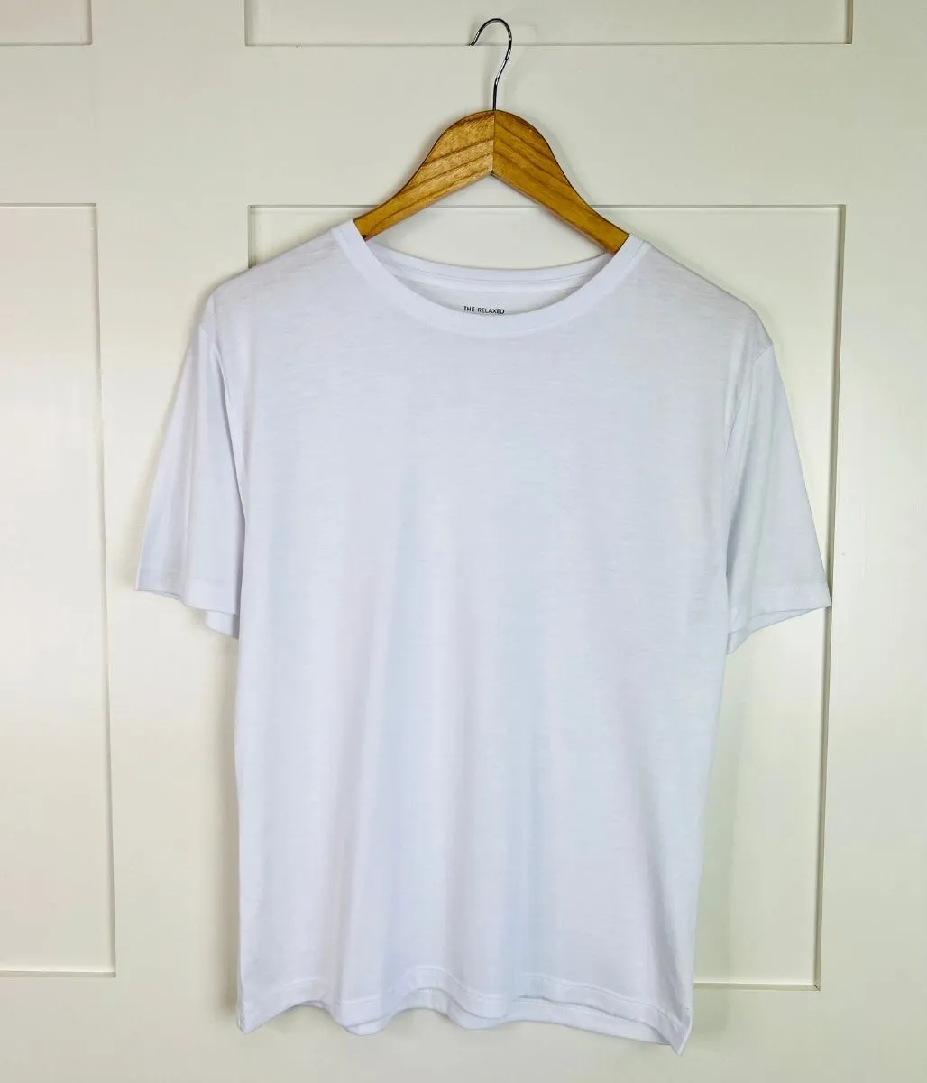 White Relaxed Short Sleeve Tee