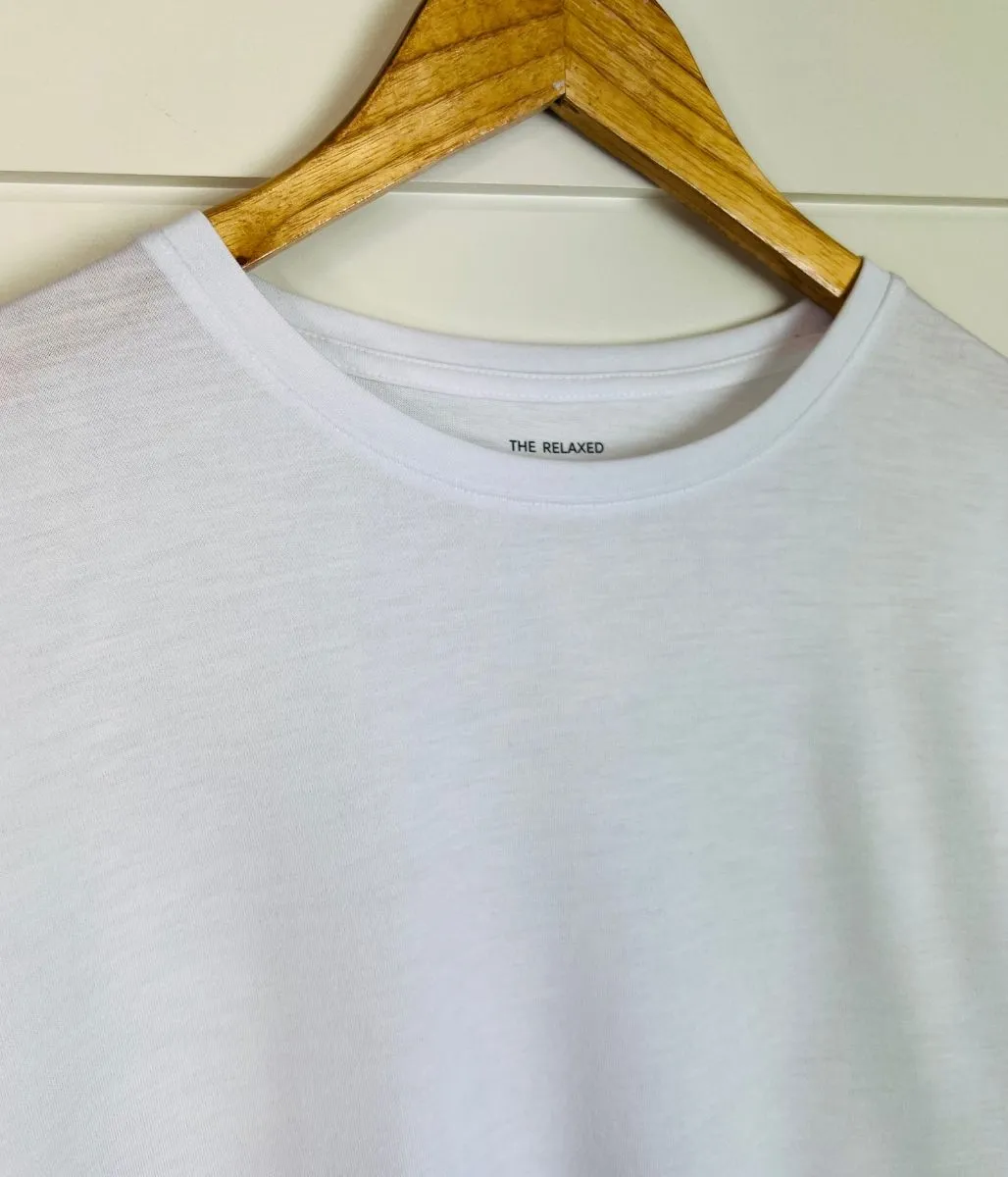 White Relaxed Short Sleeve Tee