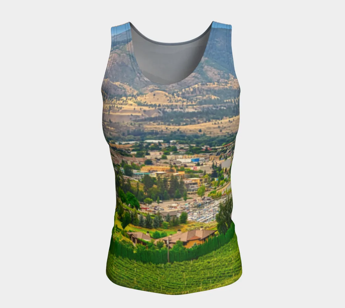 Women's All-Over Fitted Regular Tank Top - Penticton Munson Mountain