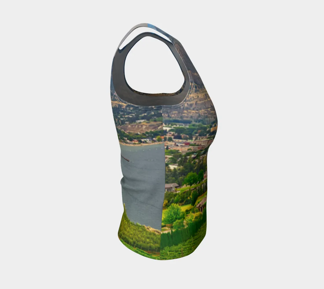Women's All-Over Fitted Regular Tank Top - Penticton Munson Mountain