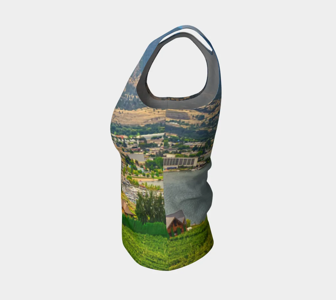 Women's All-Over Fitted Regular Tank Top - Penticton Munson Mountain