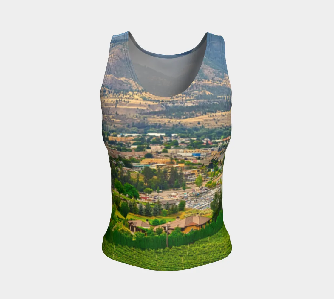 Women's All-Over Fitted Regular Tank Top - Penticton Munson Mountain