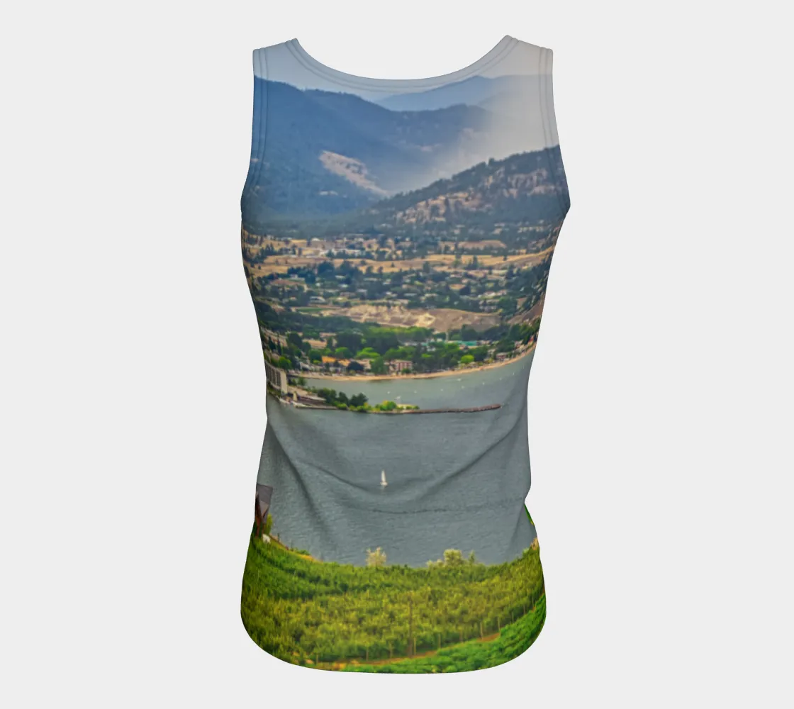 Women's All-Over Fitted Regular Tank Top - Penticton Munson Mountain