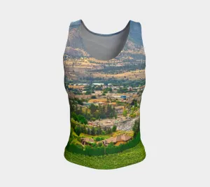 Women's All-Over Fitted Regular Tank Top - Penticton Munson Mountain