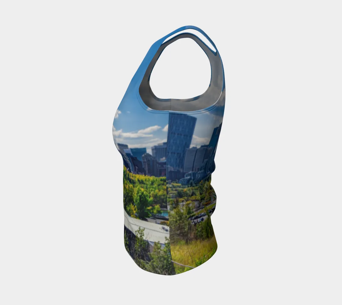 Women's Fitted Regular Tank Top - Downtown Calgary McHugh Bluff Fall