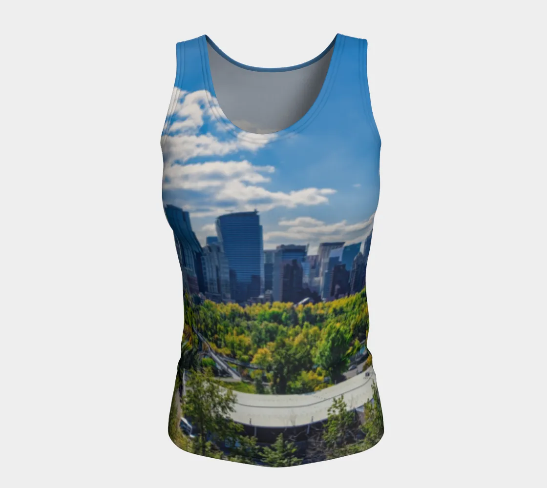 Women's Fitted Regular Tank Top - Downtown Calgary McHugh Bluff Fall