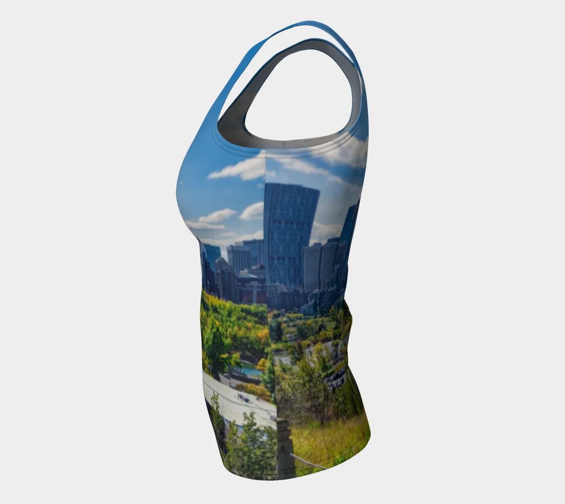 Women's Fitted Regular Tank Top - Downtown Calgary McHugh Bluff Fall