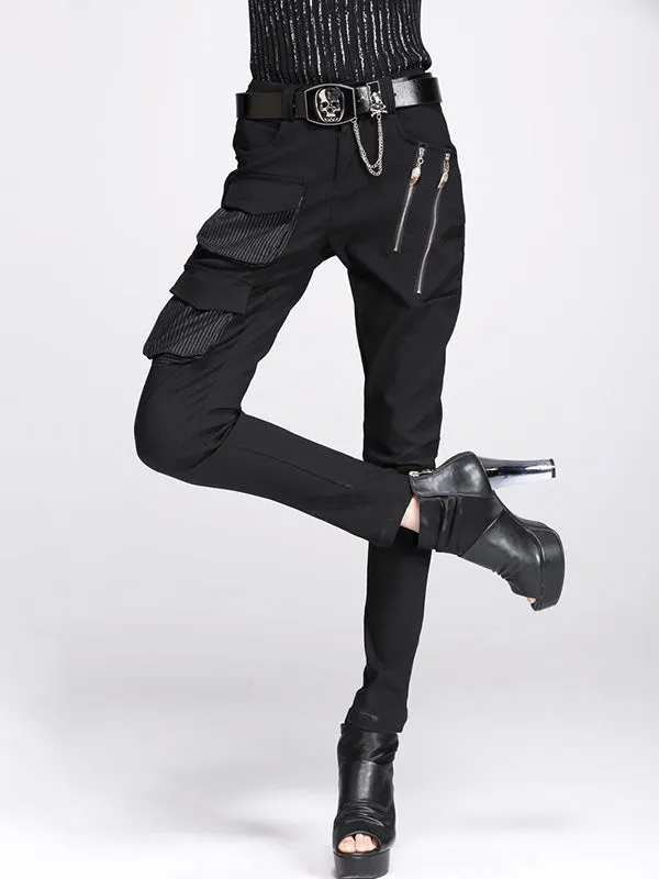 xakxx Original Cool Split-Joint With Pockets Zipper Casual Pants Bottoms