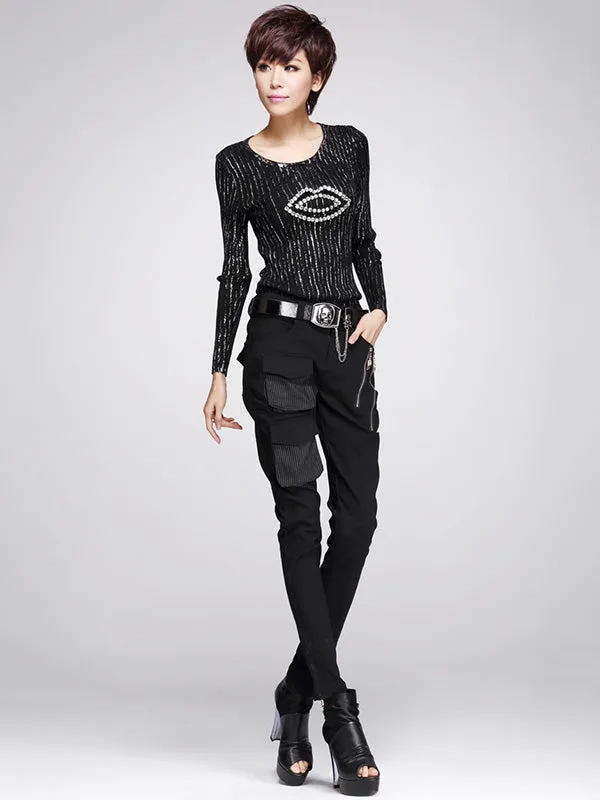 xakxx Original Cool Split-Joint With Pockets Zipper Casual Pants Bottoms