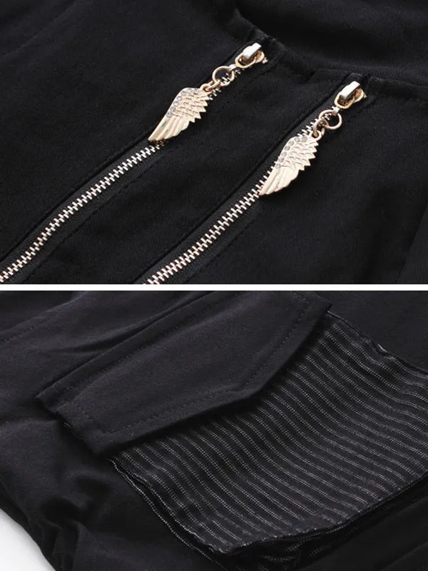 xakxx Original Cool Split-Joint With Pockets Zipper Casual Pants Bottoms