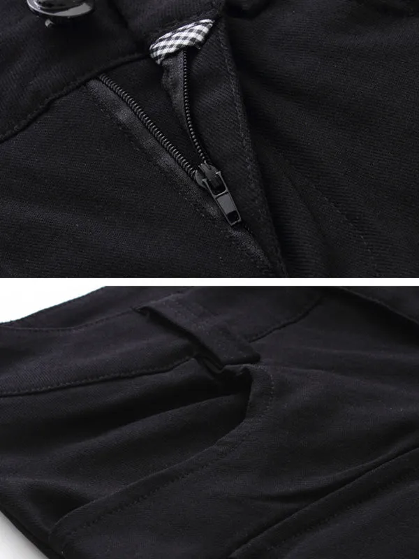 xakxx Original Cool Split-Joint With Pockets Zipper Casual Pants Bottoms