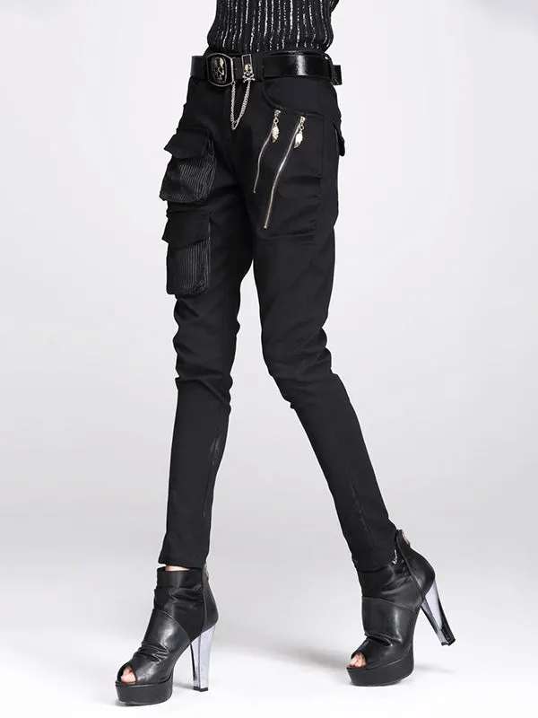 xakxx Original Cool Split-Joint With Pockets Zipper Casual Pants Bottoms