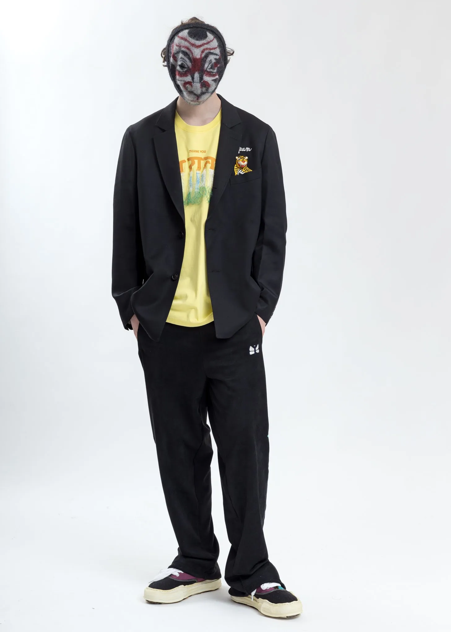 Yellow Thank You Fringe Embroidery T-Shirt